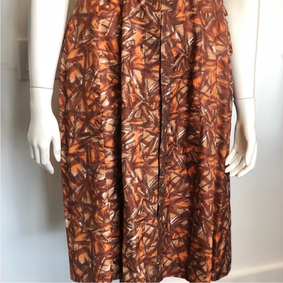 Vintage 50s Bespoke Autumn Jewel Shirtwaist Tea Dress - Picture 7 of 16